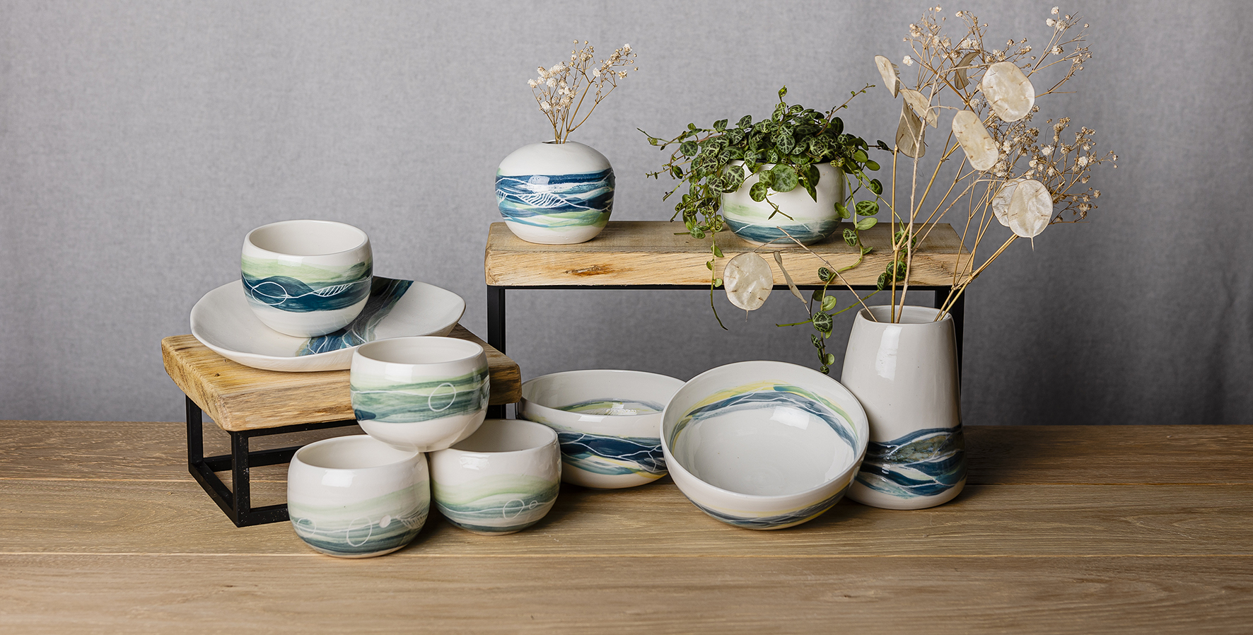 vases porcelaine sgrafito dordogne